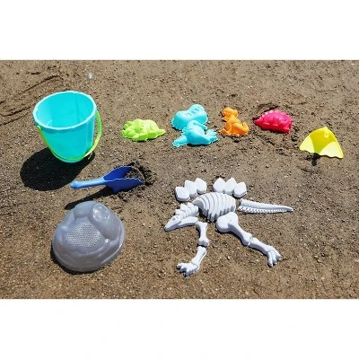 Top Race Dinosaur Beach Toys And Sand Tools - 21 Pieces - Image 2
