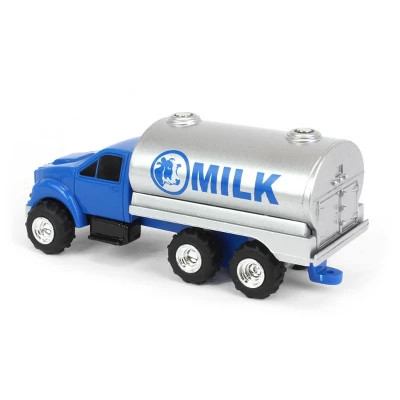 ERTL 1/64 Collect N Play Blue Tandem Milk Tank Truck, 47493 - Image 3