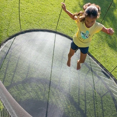 Springfree Trampoline Kids Medium Oval 8 By 11 Foot Trampoline With Safety Enclosure Net And SoftEdge Jump Bounce Mat For Outdoor Backyard Bouncing