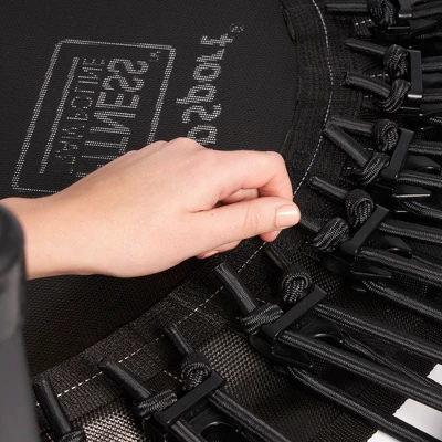 JumpSport 220 In Home Cardio Fitness Rebounder Mini Trampoline With Premium Bungees And Workout DVD, Safe, Sturdy And Gentle On The Body, Black - Image 4