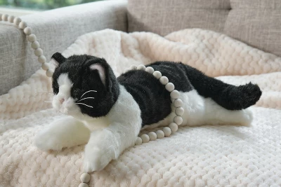 Bearington Collection Domino Plush Stuffed Animal Black And White Tuxedo Cat 15" - Image 3