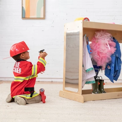 ECR4Kids Streamline Dress-Up Island, Costume Organizer, Natural - Image 5