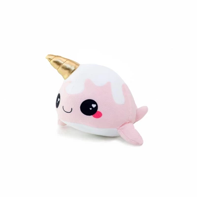 Seven20 Glitter Galaxy 6-Inch Ice Cream Cone Horn Pink Narwhal Collectible Plush - Image 2