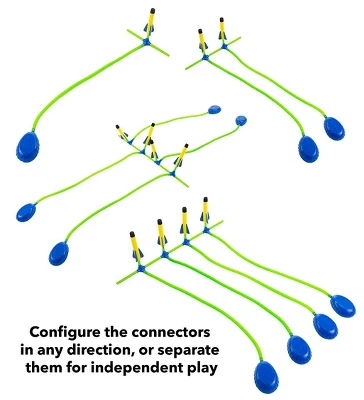 HearthSong Kids Stomp Backyard Launch Rocket Flyers, Set Of Eight - Image 2