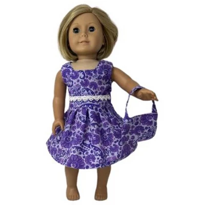 Doll Clothes Superstore Size 8 Matching Girl And Doll Dresses With Purses - Image 3