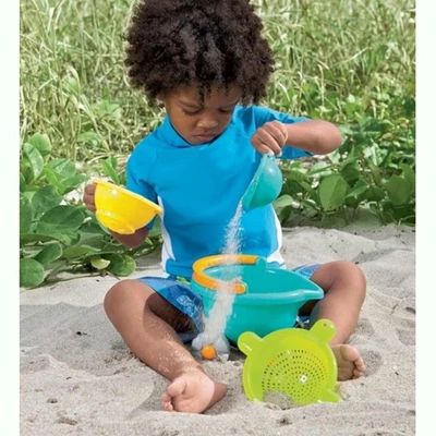 HABA Sand Bucket Scooter - 4 Piece Nesting Beach Toy Set For Toddlers - Image 2