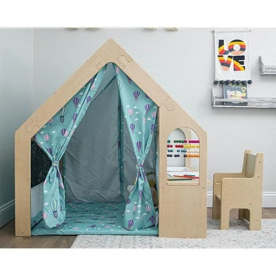 Avenlur Flair - Wooden 5 In 1 Indoor Playhouse Play Tent With Desk Table - Image 9