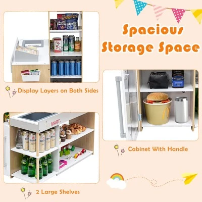 Costway Grocery Store Playset Pretend Play Supermarket Shopping Set With Shopping Cart - Image 5