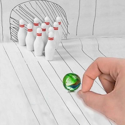 Kicko Miniature Bowling Game Set - 11 Pieces White - Image 6