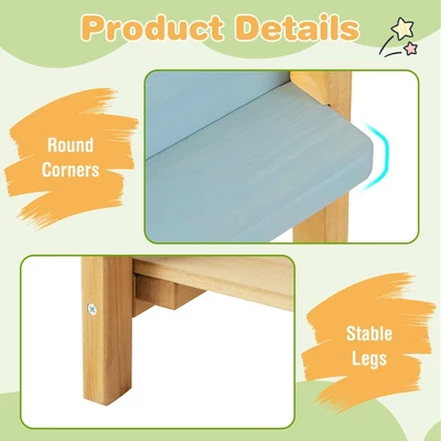 Costway Outdoor Mud Kitchen Set, Outdoor Play Kitchen Set With Removable Water Box - Image 8