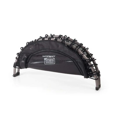 JumpSport 550f PRO Indoor Heavy Duty Lightweight 44 Inch Folding Fitness Trampoline With Arched Legs And 7 Adjustable Tension Settings, Black - Image 4