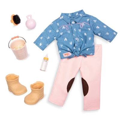 Our Generation 18" Equestrian Doll & Horse Set - Daveen With Foal - Image 3