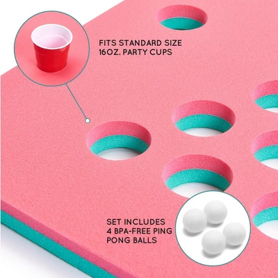 Floatation IQ HydraPong Foam Swimming Pool Lake Party Game Pong Table Float Mat - Image 4