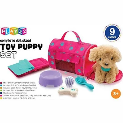 Plush Stuffed Puppy Dog 9 PCS Set For Baby Doll Accessories Fits For 18’’ American Girl Dolls - Play22Usa - Image 7