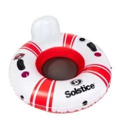 Swimline Swim Central 46" Inflatable Red And White Swimming Pool Inner Tube Float