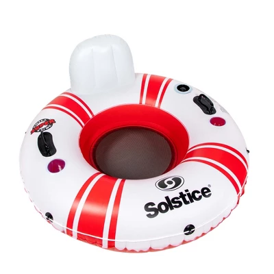 Swimline Swim Central 46" Inflatable Red And White Swimming Pool Inner Tube Float