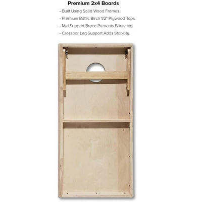 Skip's Garage Tropical Paradise Cornhole Board Set, Includes 2 Boards, 8 Bags & Optional Accessories - Image 2