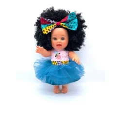 Orijin Bees Curly Swizzy 12" Baby Bee Doll - Black Hair With Brown Eyes