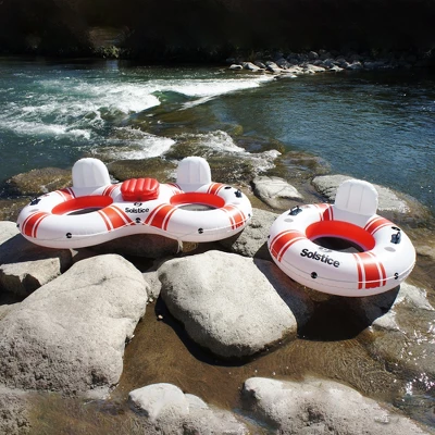 Swimline Swim Central 46" Inflatable Red And White Swimming Pool Inner Tube Float - Image 3